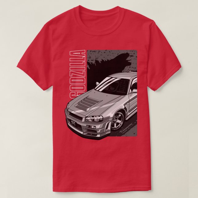 Camiseta Nissan Skyline GTR R34 TShirt (Frente do Design)
