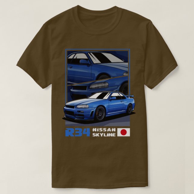 Camiseta Nissan Skyline R34 (Frente do Design)