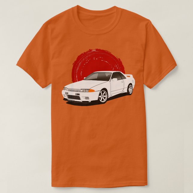 Camiseta Nissan White Skyline GTR r33 (Frente do Design)