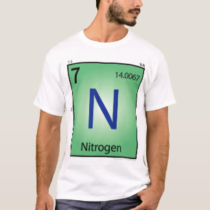 Camiseta Nitrogênio (N) t-shirt do elemento - parte