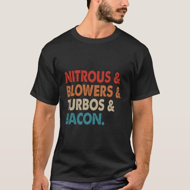 Camiseta Nitrous & Blowers & Turbos & Bacon (Frente)