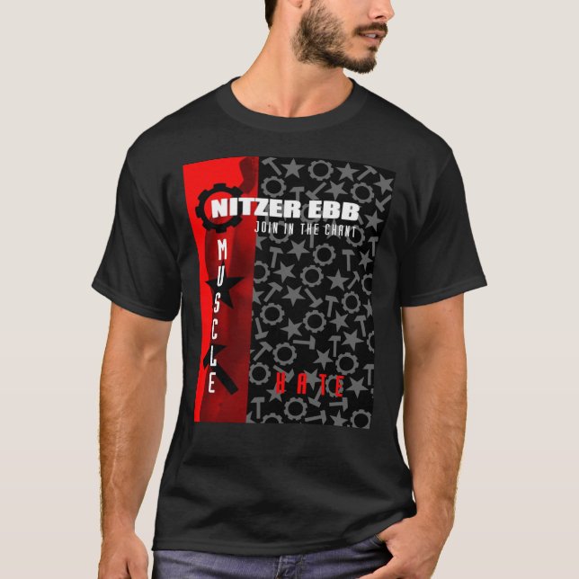 Camiseta Nitzer Ebb - Join In The Chant - Muscle And Hate.  (Frente)