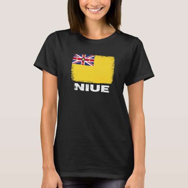 Camiseta Niue Flag Support Niuean Pessoas Women Men (Frente)