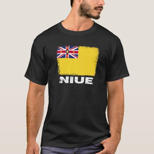 Camiseta Niue Flag Support Niuean Pessoas Women Men (Frente)