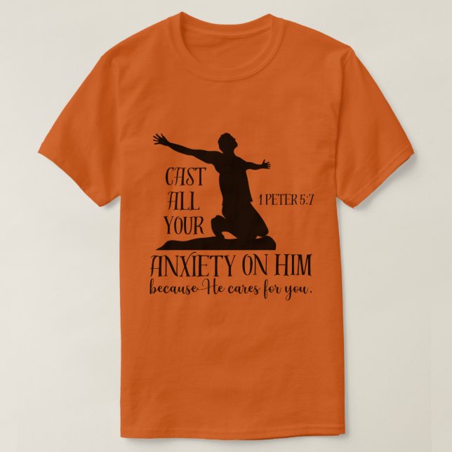 Camiseta NIV 1 Peter 5:7... - ... - ....................... (Frente do Design)