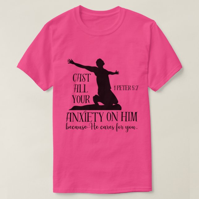 Camiseta NIV 1 Peter 5:7... - ... - ....................... (Frente do Design)