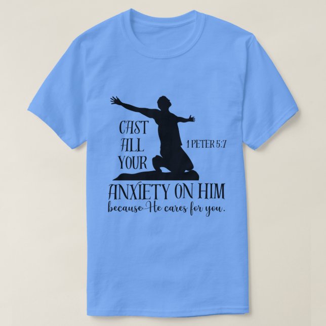 Camiseta NIV 1 Peter 5:7... - ... - ....................... (Frente do Design)