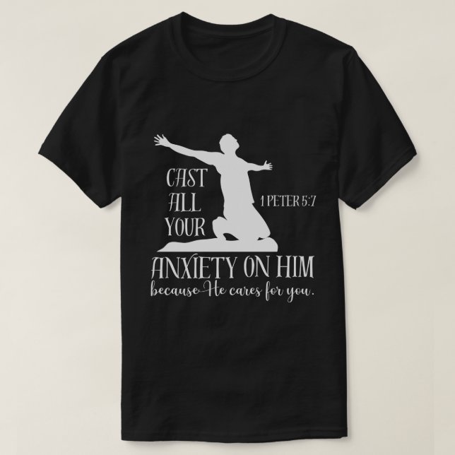 Camiseta NIV 1 Peter 5:7... - ... - ....................... (Frente do Design)