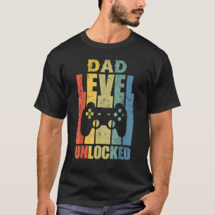 Camiseta Níveis de Pai de Anúncio de Gravidez da Menina Des