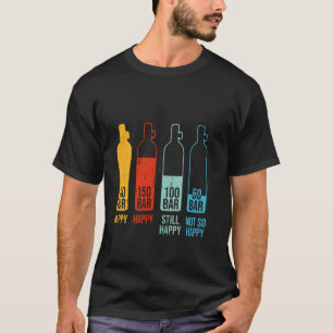 Camiseta Níveis de Pressão da Cilindro do Mergulhador Escub