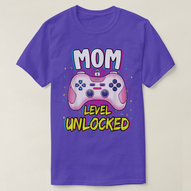 Camiseta Níveis Mãe Desbloqueado Gamer Mo (Frente do Design)