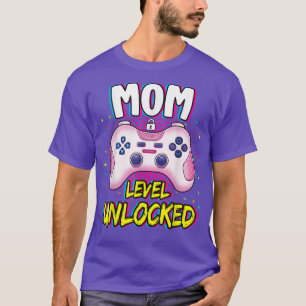 Camiseta Níveis Mãe Desbloqueado Gamer Mo
