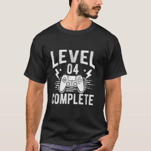 Camiseta NÍVEL 04 CONCLUÍDO Aniversário de 4 anos