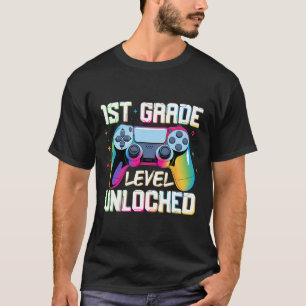 Camiseta Nível 1ª Série Desbloqueado Volta às Aulas Primeir