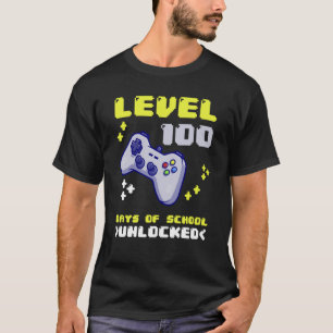 Camiseta Nível 100100 Dias De Console Escolar