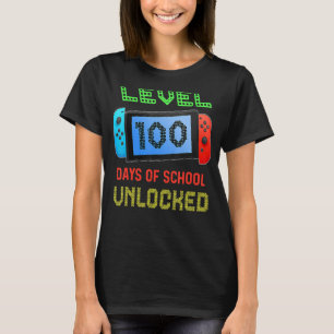 Camiseta Nível 100 Dia Da Escola Desbloqueou Jogos Mais Int