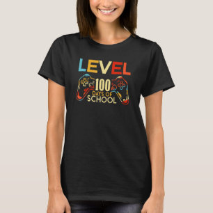 Camiseta Nível 100 Dias De Escola Completado Gamer 100 Dia