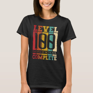 Camiseta Nível 100 Dias De Escola Completo Aluno Estudante