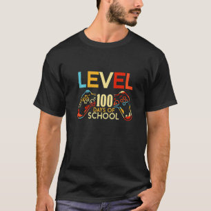 Camiseta Nível 100 Dias De Escola Concluído Jogador 100º Di