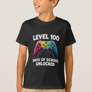 Camiseta Nível 100 Dias de Escola Desbloqueado
