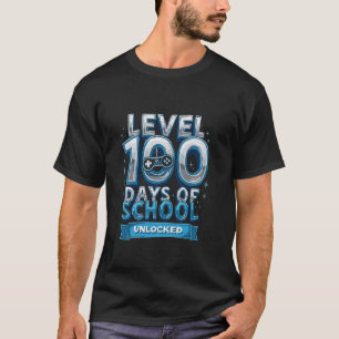 Camiseta NÍVEL 100 Dias De Escola DESBLOQUEADO 100 Dias De