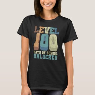 Camiseta Nível 100 Dias De Escola Desbloqueado Professor Vi