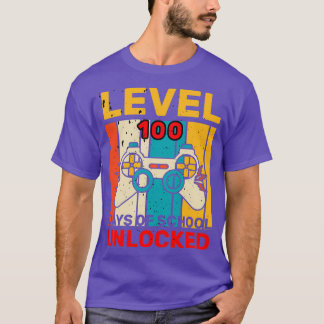 Camiseta Nível 100 Dias De Escola Desbloqueados 21