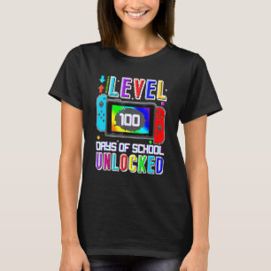Camiseta Nível 100 Dias De Jogador Bloqueado Da Escola Feli