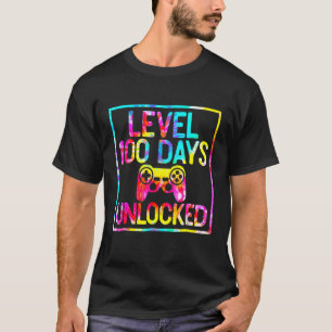 Camiseta Nível 100 Dias De Jogador Desbloqueado Da Escola 1