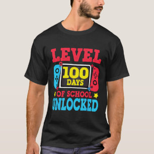 Camiseta Nível 100 Dias De Jogo De Jogador Desbloqueado Da