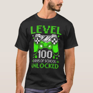 Camiseta Nível 100 Dias De Jogo De Jogador Desbloqueado Da