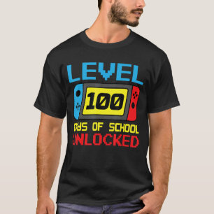 Camiseta Nível 100 Dias De Jogo De Jogador Desbloqueado Da