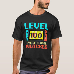 Camiseta Nível 100 Dias De Jogo De Jogador Desbloqueado Da