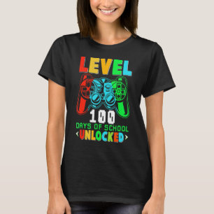 Camiseta Nível 100 Dias De Jogo De Jogador Desbloqueado Da