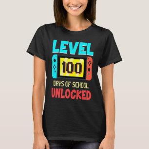 Camiseta Nível 100 Dias De Jogo De Jogador Desbloqueado Da