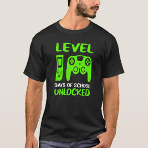 Camiseta Nível 100 Dias De Jogo De Jogador Desbloqueado Da