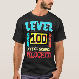 Camiseta Nível 100 Dias De Jogo De Jogador Desbloqueado Da