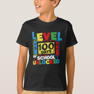 Camiseta Nível 100 dias de jogo de vídeo de game completo n
