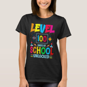 Camiseta Nível 100 dias de jogos de jogador desbloqueados d