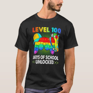 Camiseta Nível 100 Dias De Jogos De Vídeo De Poppin Desbloq