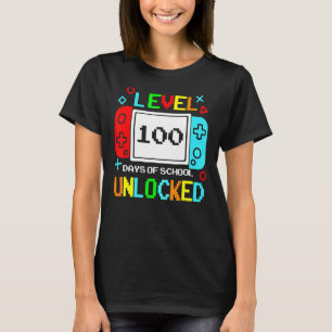 Camiseta Nível 100 Dias De Jogos Desbloqueados Na Escola