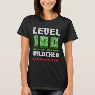 Camiseta Nível 100 Dias De Pixel 100 De Jogos Desbloqueados