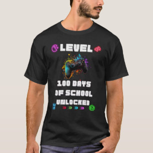 Camiseta Nível 100 Dias De Vídeo De Jogador Desbloqueado Da