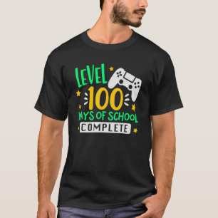 Camiseta Nível 100 Dias De Videos games Completos Da Escola