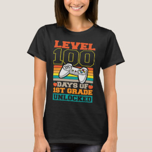 Camiseta Nível 100 dias de Videos games desbloqueados da ru