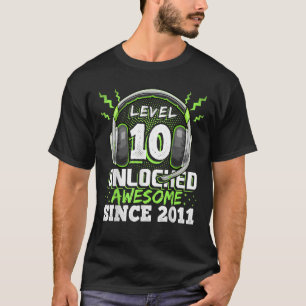 Camiseta Nível 10 Desbloqueado Espetacular Jogo de Vídeo 20