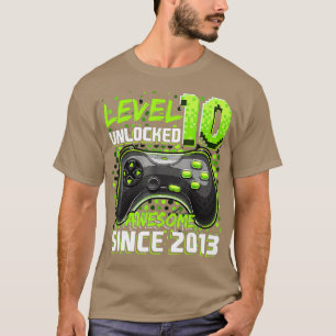 Camiseta Nível 10 Desbloqueado Incrível 2013 Vídeo Game 10.