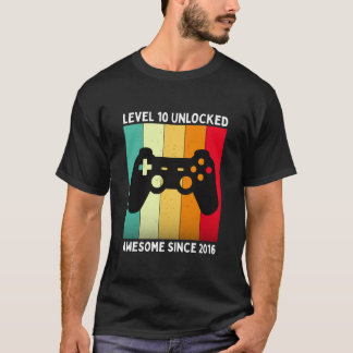 Camiseta nível 10 desbloqueado incrível desde 2016