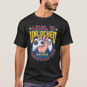 Camiseta Nível 10 Incrível 2010 Rapazes 10O Aniversário