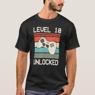 Camiseta Nível 10 Vídeo Gamer Vintage 10º Aniversário